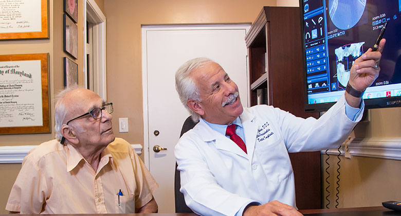 Dr. Levine with patient